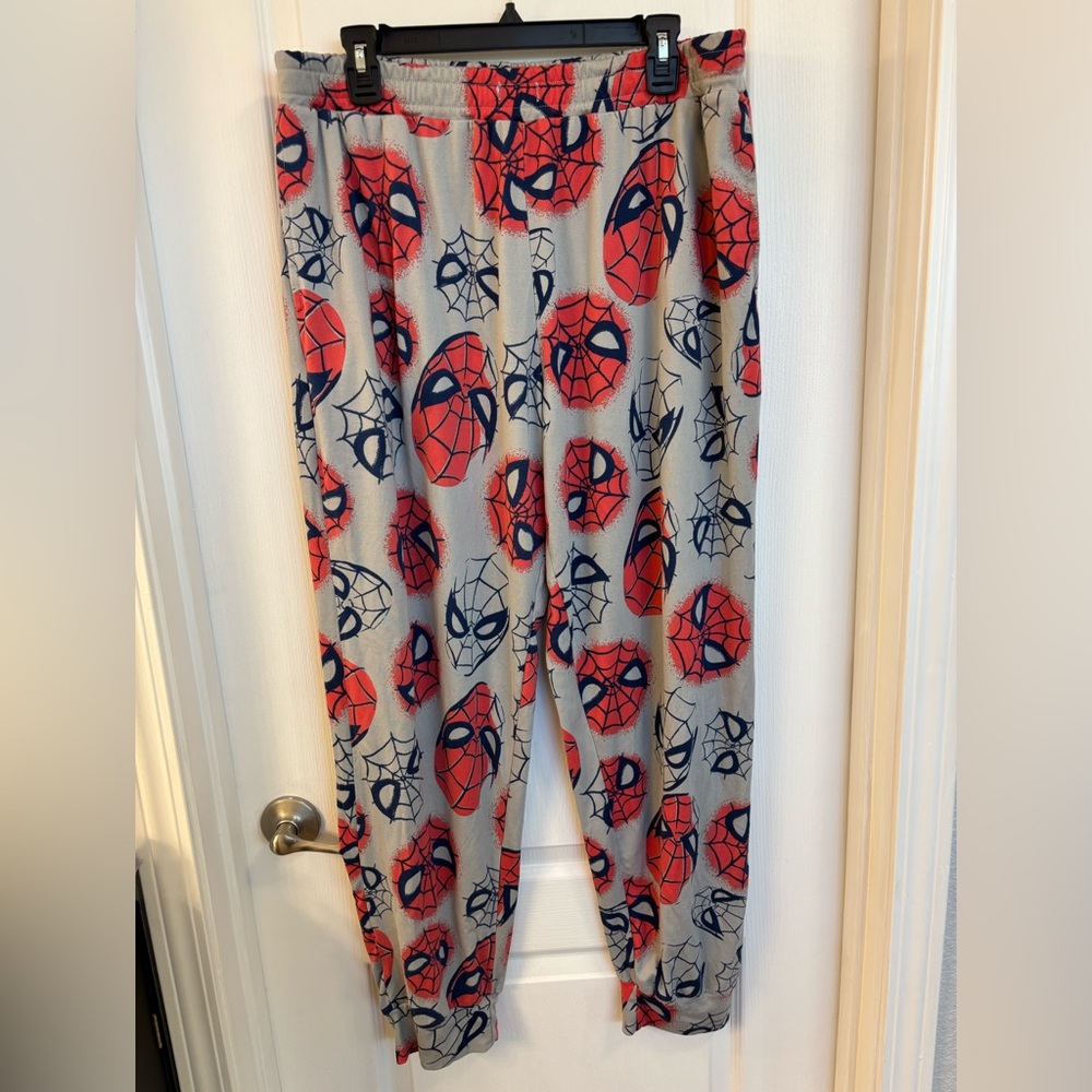 Marvel Spider-Man Men’s 2XL Pajama Bottoms - Red and Black
